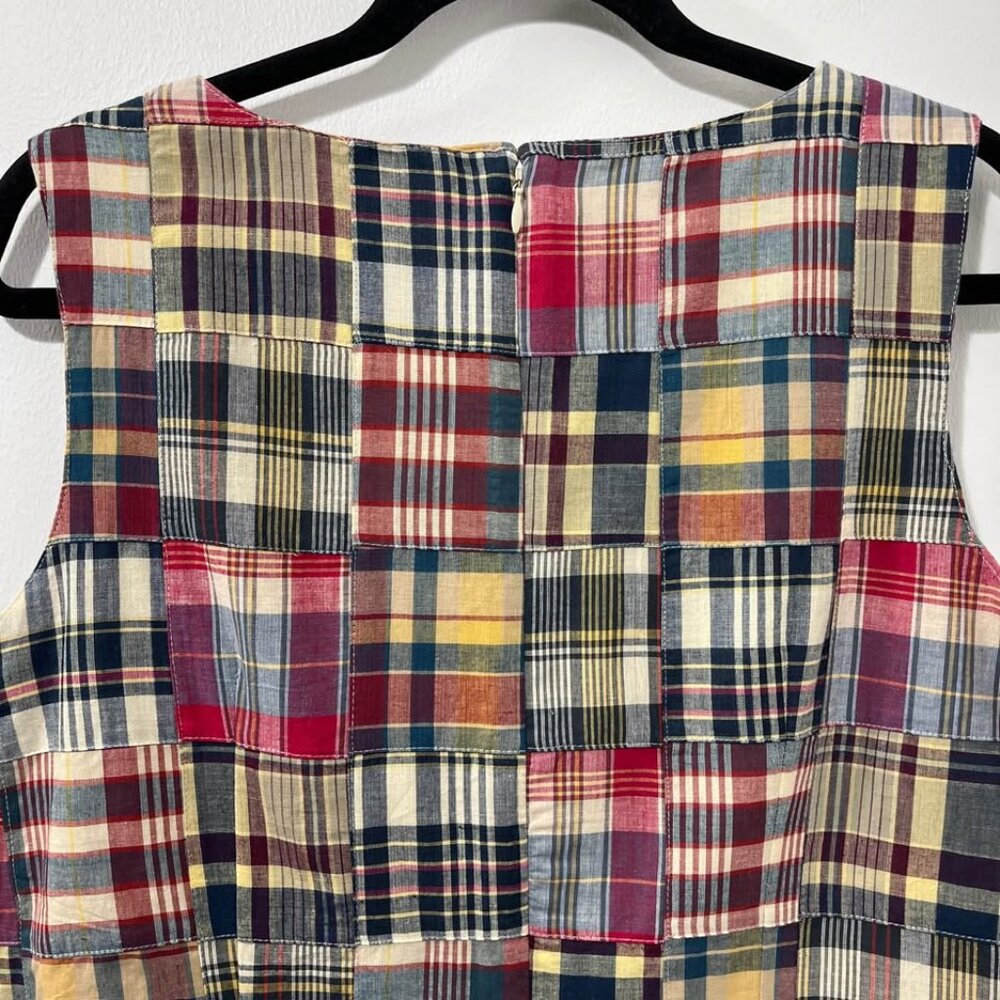 Madras Plaid Y2k Vintage Classic North Style Preppy Cottagecore Dress [Size 12] - Picture 7 of 10